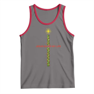 Jesus Christian Christmas Tank Top Religious Cross Bible Verse Inspirational TS14 Deep Heather Red Print Your Wear