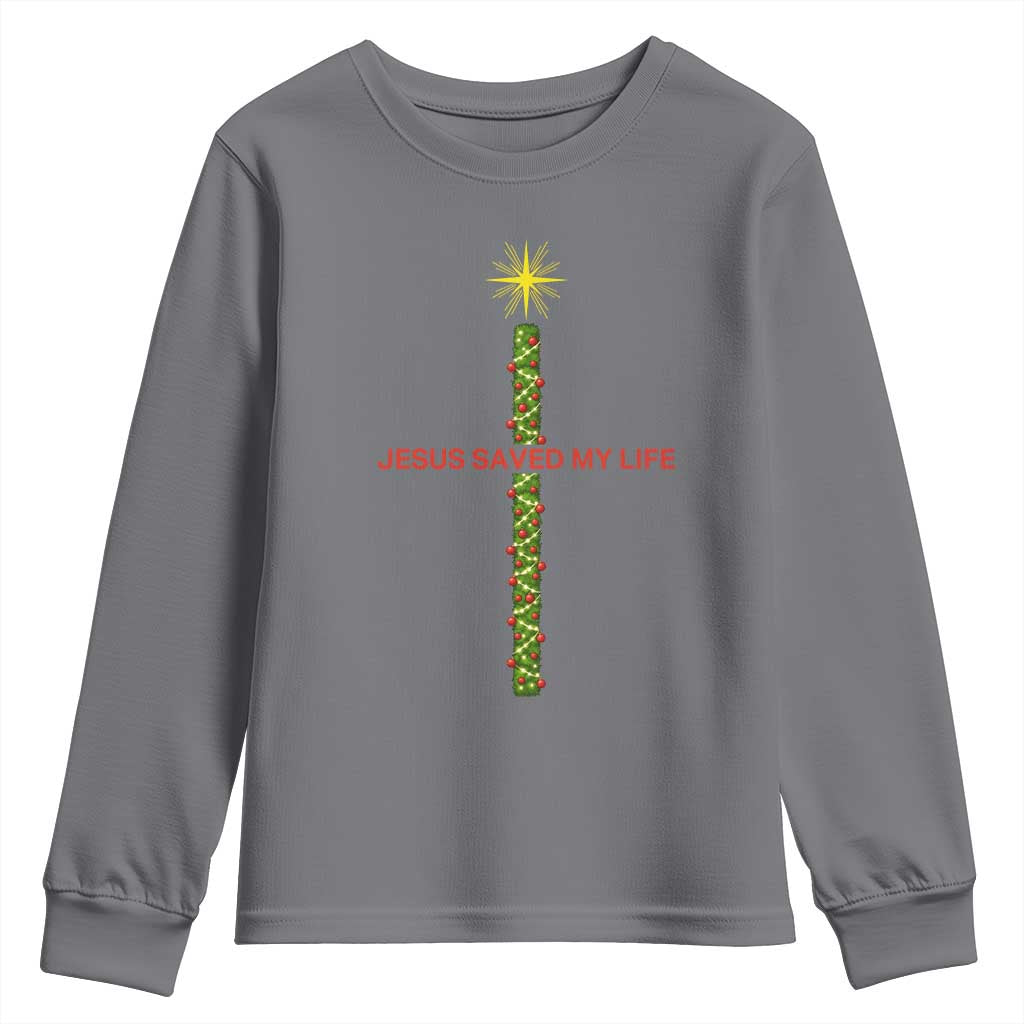 Jesus Christian Christmas Youth Sweatshirt Religious Cross Bible Verse Inspirational TS14 Charcoal Print Your Wear
