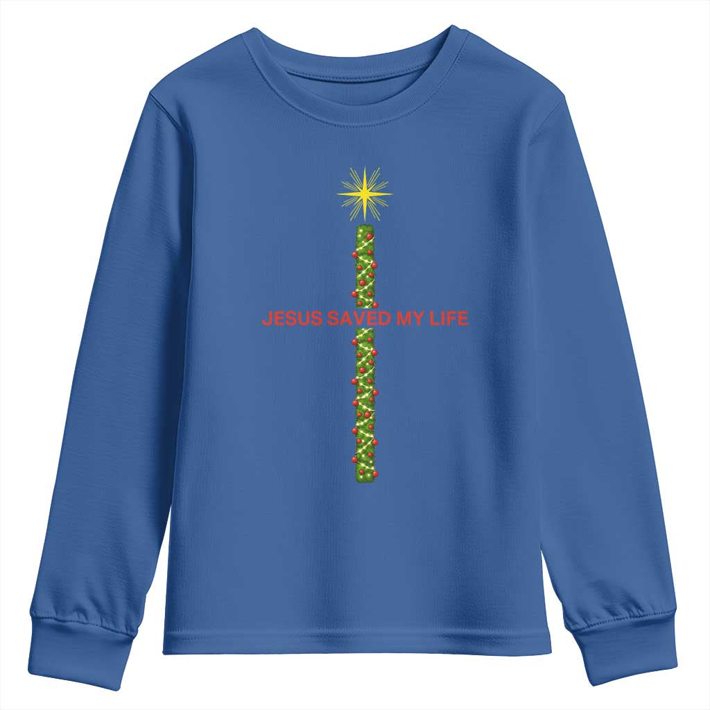 Jesus Christian Christmas Youth Sweatshirt Religious Cross Bible Verse Inspirational TS14 Royal Blue Print Your Wear