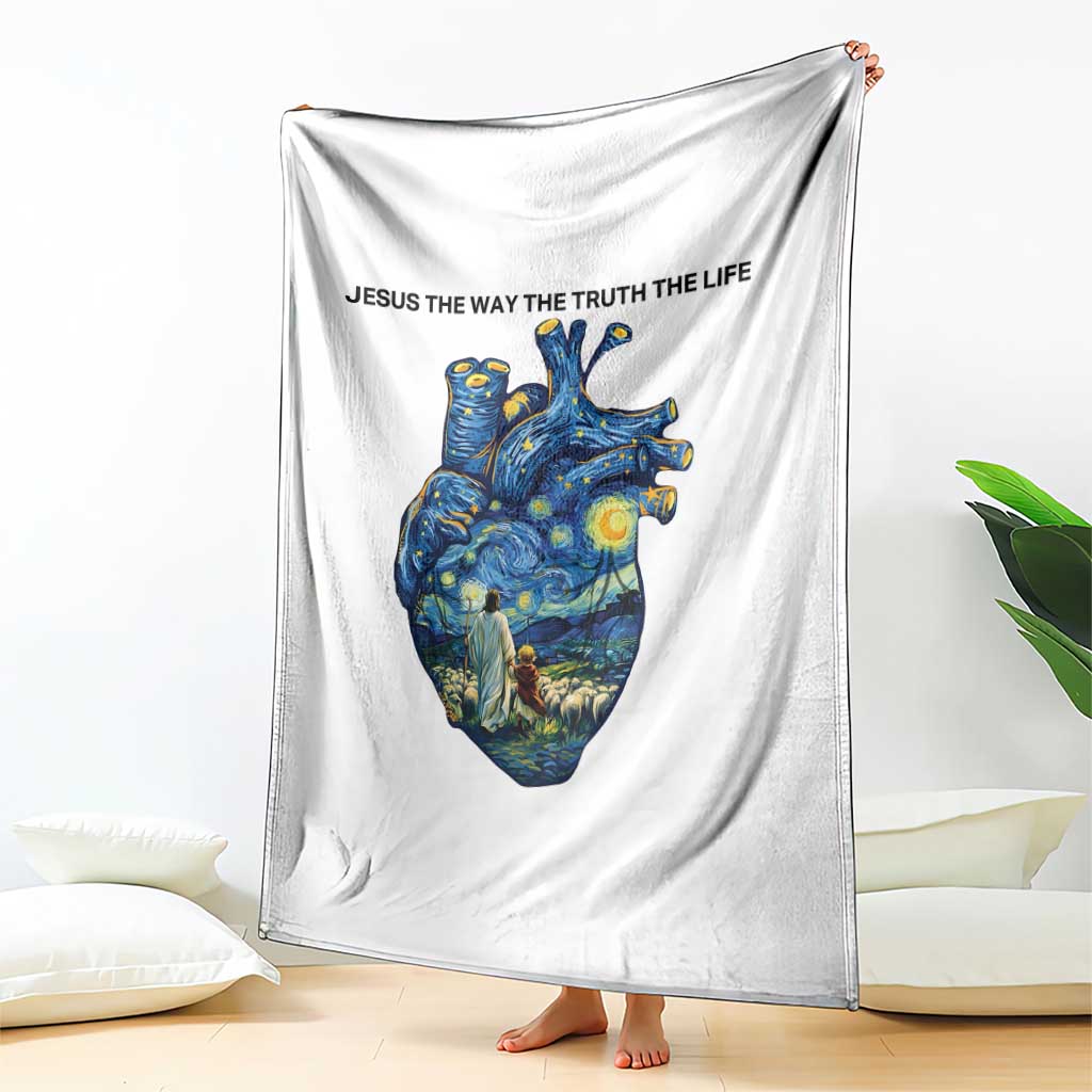 Jesus Christian Starry Night Throw Blanket The Way The Truth The Life TS14 Print Your Wear