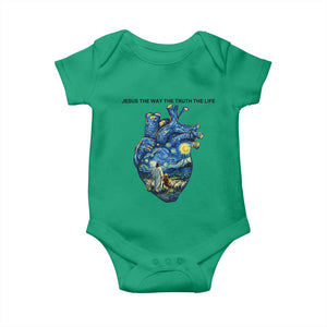 Jesus Christian Starry Night Baby Onesie The Way The Truth The Life TS14 Irish Green Print Your Wear
