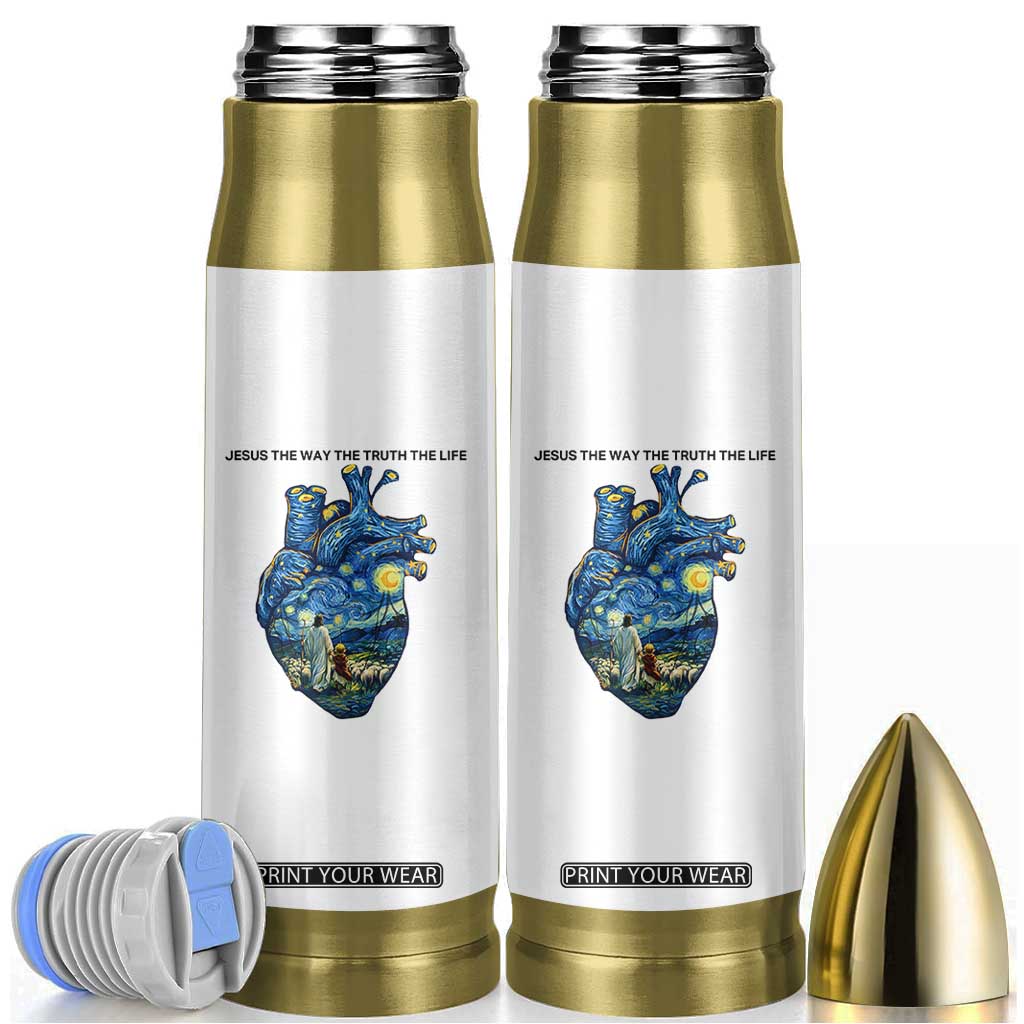 Jesus Christian Starry Night Bullet Tumbler The Way The Truth The Life TS14 White Print Your Wear