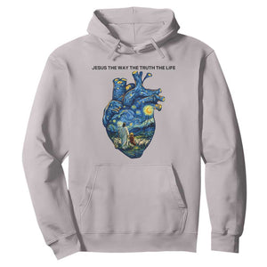 Jesus Christian Starry Night Hoodie The Way The Truth The Life TS14 Ice Gray Print Your Wear