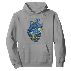 Jesus Christian Starry Night Hoodie The Way The Truth The Life TS14 Sport Gray Print Your Wear