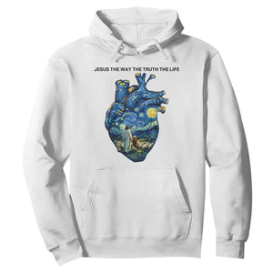 Jesus Christian Starry Night Hoodie The Way The Truth The Life TS14 White Print Your Wear