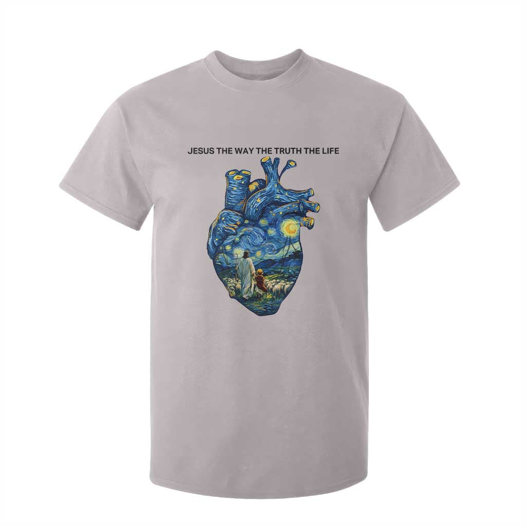 Jesus Christian Starry Night T Shirt For Kid The Way The Truth The Life TS14 Ice Gray Print Your Wear