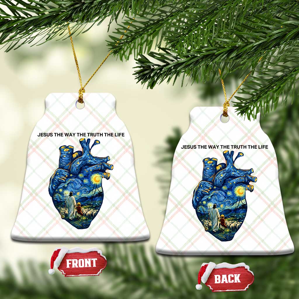 Jesus Christian Starry Night Ceramic Ornament The Way The Truth The Life TS14 Print Your Wear
