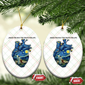 Jesus Christian Starry Night Ceramic Ornament The Way The Truth The Life TS14 Print Your Wear
