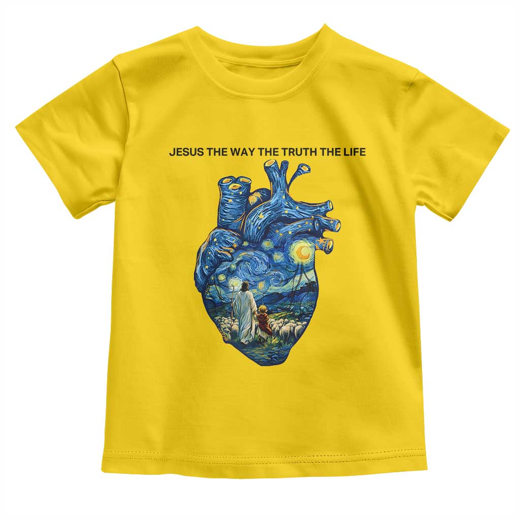 Jesus Christian Starry Night Toddler T Shirt The Way The Truth The Life TS14 Daisy Print Your Wear