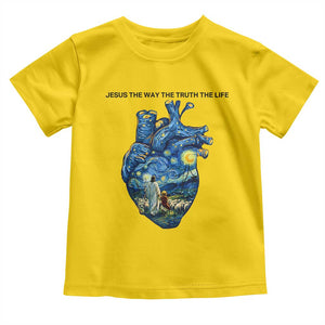 Jesus Christian Starry Night Toddler T Shirt The Way The Truth The Life TS14 Daisy Print Your Wear