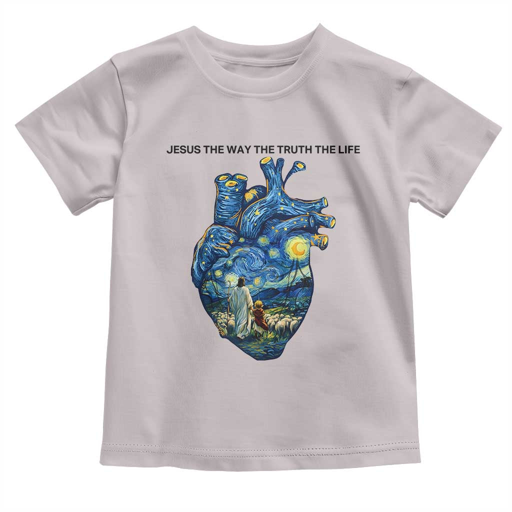 Jesus Christian Starry Night Toddler T Shirt The Way The Truth The Life TS14 Ice Gray Print Your Wear