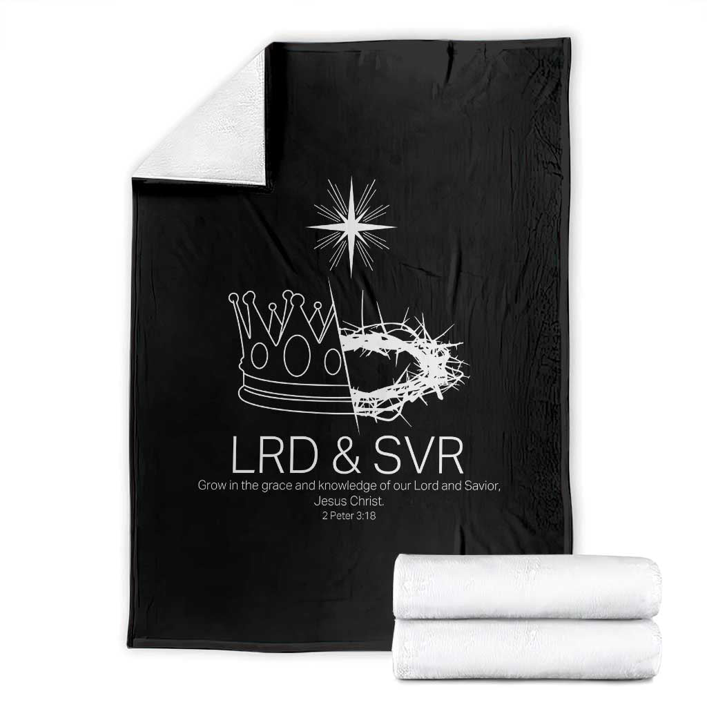 Jesus Christian Throw Blanket Crown Thorn Monochrome LRD SVR Symbolic Religious TS14 Black Print Your Wear