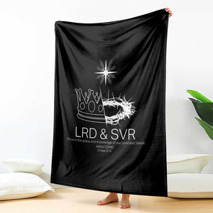 Jesus Christian Throw Blanket Crown Thorn Monochrome LRD SVR Symbolic Religious TS14 Print Your Wear