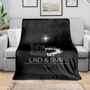 Jesus Christian Throw Blanket Crown Thorn Monochrome LRD SVR Symbolic Religious TS14 Print Your Wear