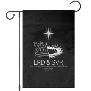 Jesus Christian Garden Flag Crown Thorn Monochrome LRD SVR Symbolic Religious TS14 Black Print Your Wear