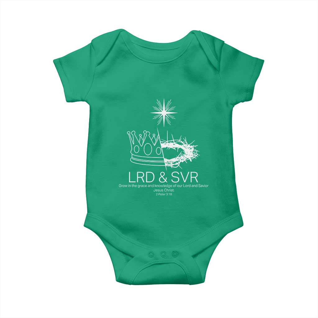 Jesus Christian Baby Onesie Crown Thorn Monochrome LRD SVR Symbolic Religious TS14 Irish Green Print Your Wear