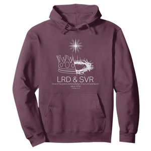 Jesus Christian Hoodie Crown Thorn Monochrome LRD SVR Symbolic Religious TS14 Maroon Print Your Wear