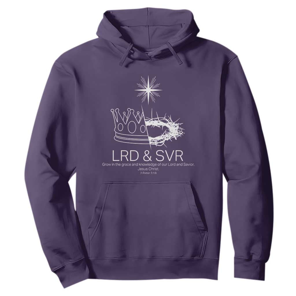 Jesus Christian Hoodie Crown Thorn Monochrome LRD SVR Symbolic Religious TS14 Purple Print Your Wear