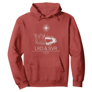 Jesus Christian Hoodie Crown Thorn Monochrome LRD SVR Symbolic Religious TS14 Red Print Your Wear