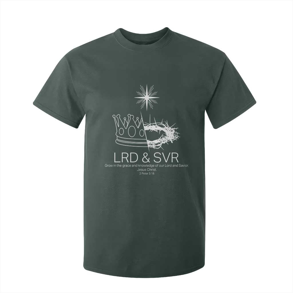 Jesus Christian T Shirt For Kid Crown Thorn Monochrome LRD SVR Symbolic Religious TS14 Dark Forest Green Print Your Wear