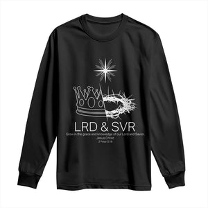 Jesus Christian Long Sleeve Shirt Crown Thorn Monochrome LRD SVR Symbolic Religious TS14 Black Print Your Wear