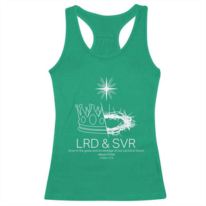 Jesus Christian Racerback Tank Top Crown Thorn Monochrome LRD SVR Symbolic Religious TS14 Irish Green Print Your Wear