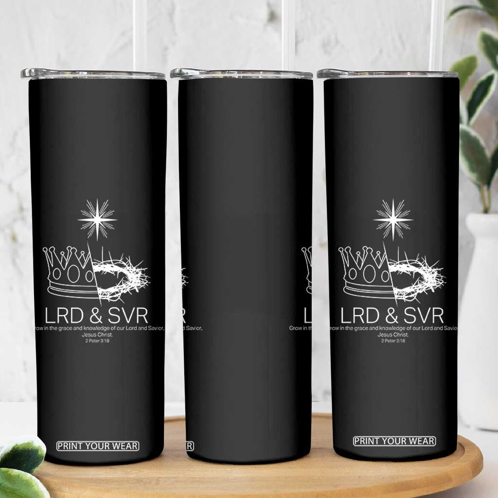 Jesus Christian Skinny Tumbler Crown Thorn Monochrome LRD SVR Symbolic Religious TS14 Print Your Wear