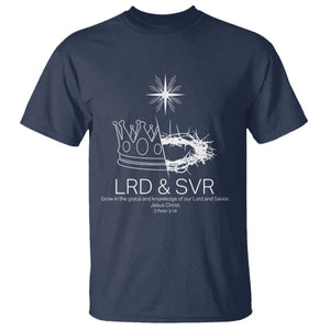 Jesus Christian T Shirt Crown Thorn Monochrome LRD SVR Symbolic Religious TS14 Navy Print Your Wear