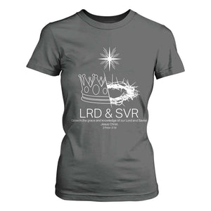 Jesus Christian T Shirt For Women Crown Thorn Monochrome LRD SVR Symbolic Religious TS14 Dark Heather Print Your Wear