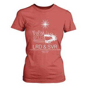 Jesus Christian T Shirt For Women Crown Thorn Monochrome LRD SVR Symbolic Religious TS14 Red Print Your Wear