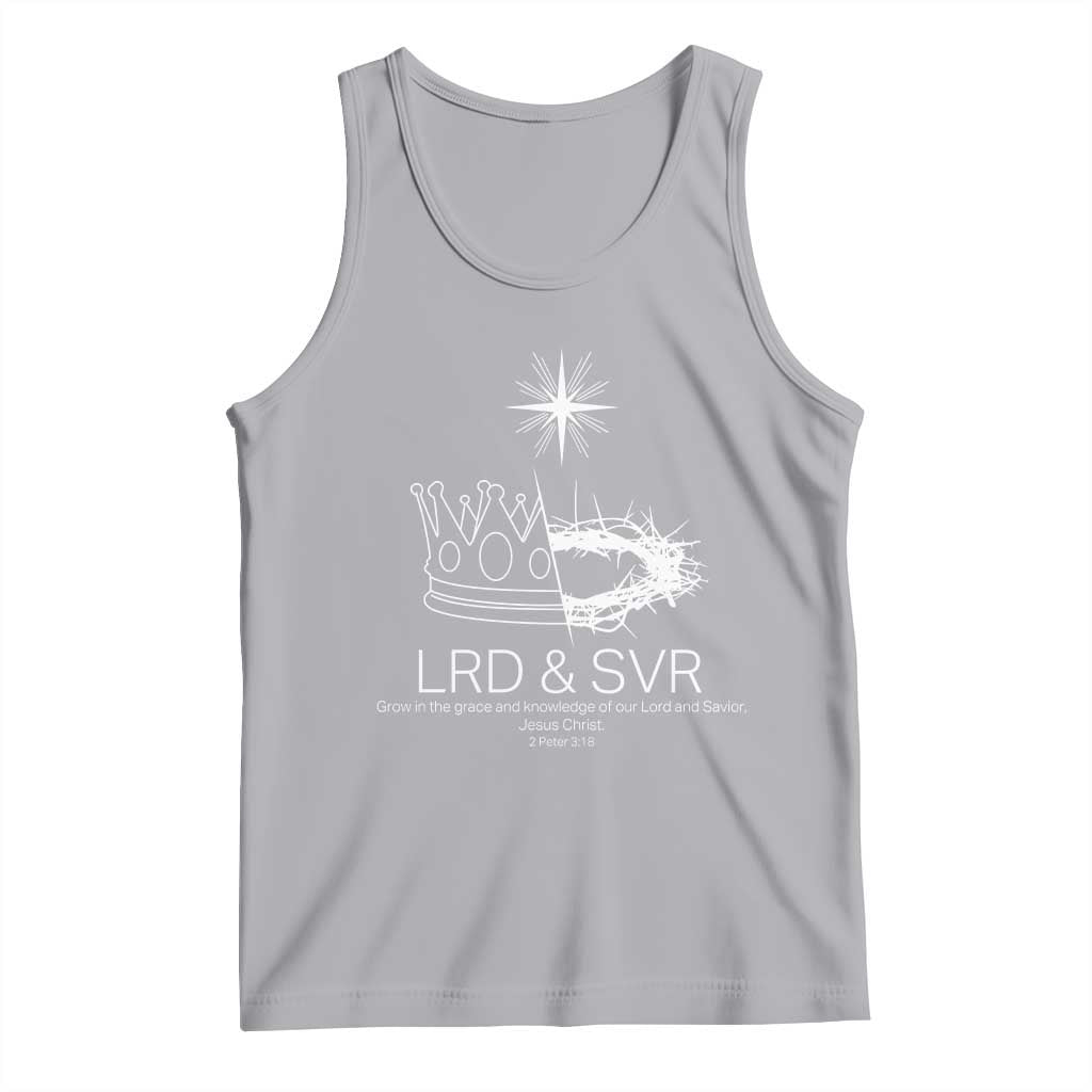 Jesus Christian Tank Top Crown Thorn Monochrome LRD SVR Symbolic Religious TS14 Athletic Heather Print Your Wear