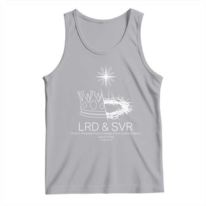 Jesus Christian Tank Top Crown Thorn Monochrome LRD SVR Symbolic Religious TS14 Athletic Heather Print Your Wear