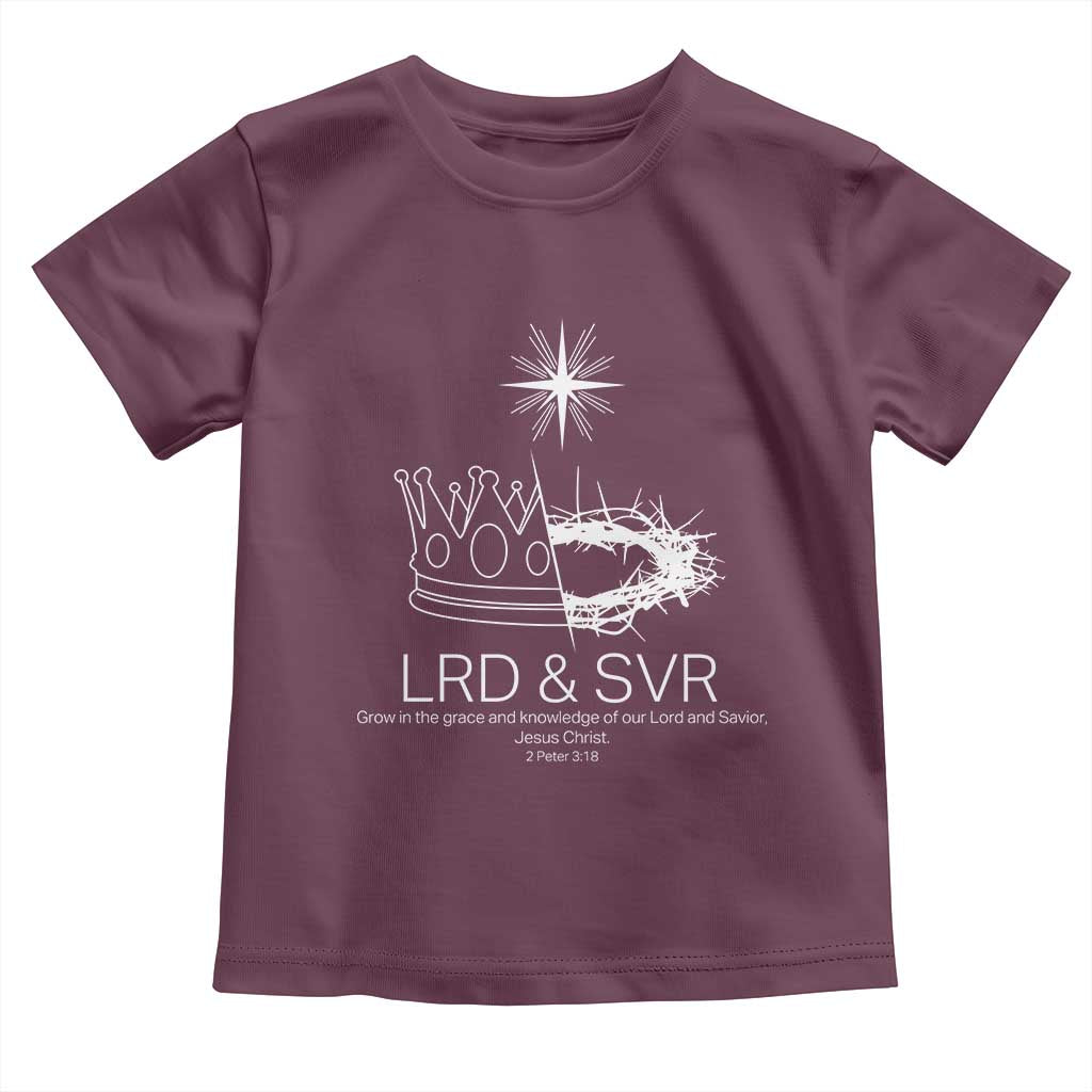 Jesus Christian Toddler T Shirt Crown Thorn Monochrome LRD SVR Symbolic Religious TS14 Maroon Print Your Wear