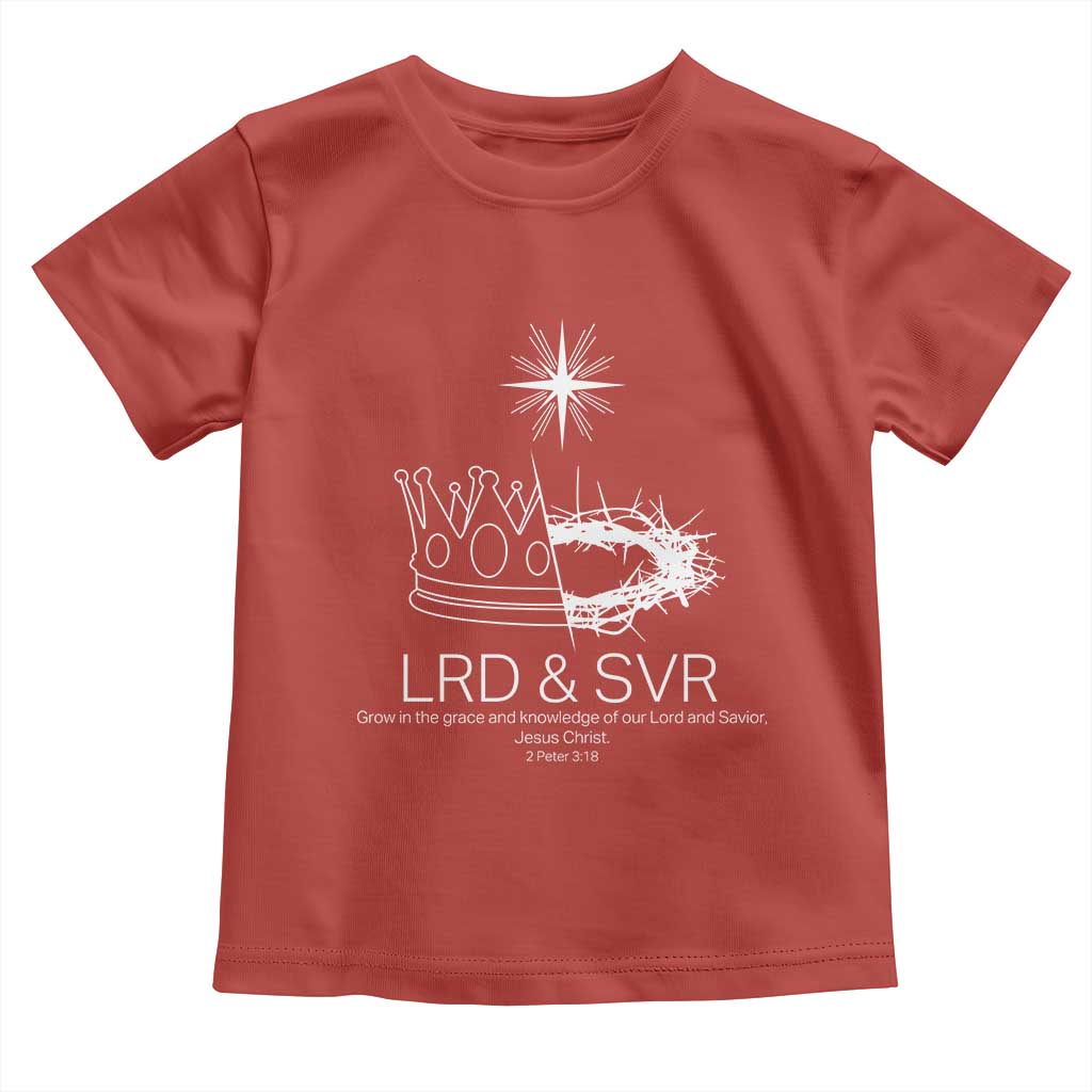 Jesus Christian Toddler T Shirt Crown Thorn Monochrome LRD SVR Symbolic Religious TS14 Red Print Your Wear