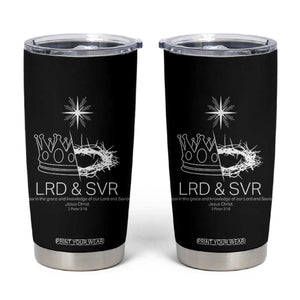 Jesus Christian Tumbler Cup Crown Thorn Monochrome LRD SVR Symbolic Religious TS14 Black Print Your Wear