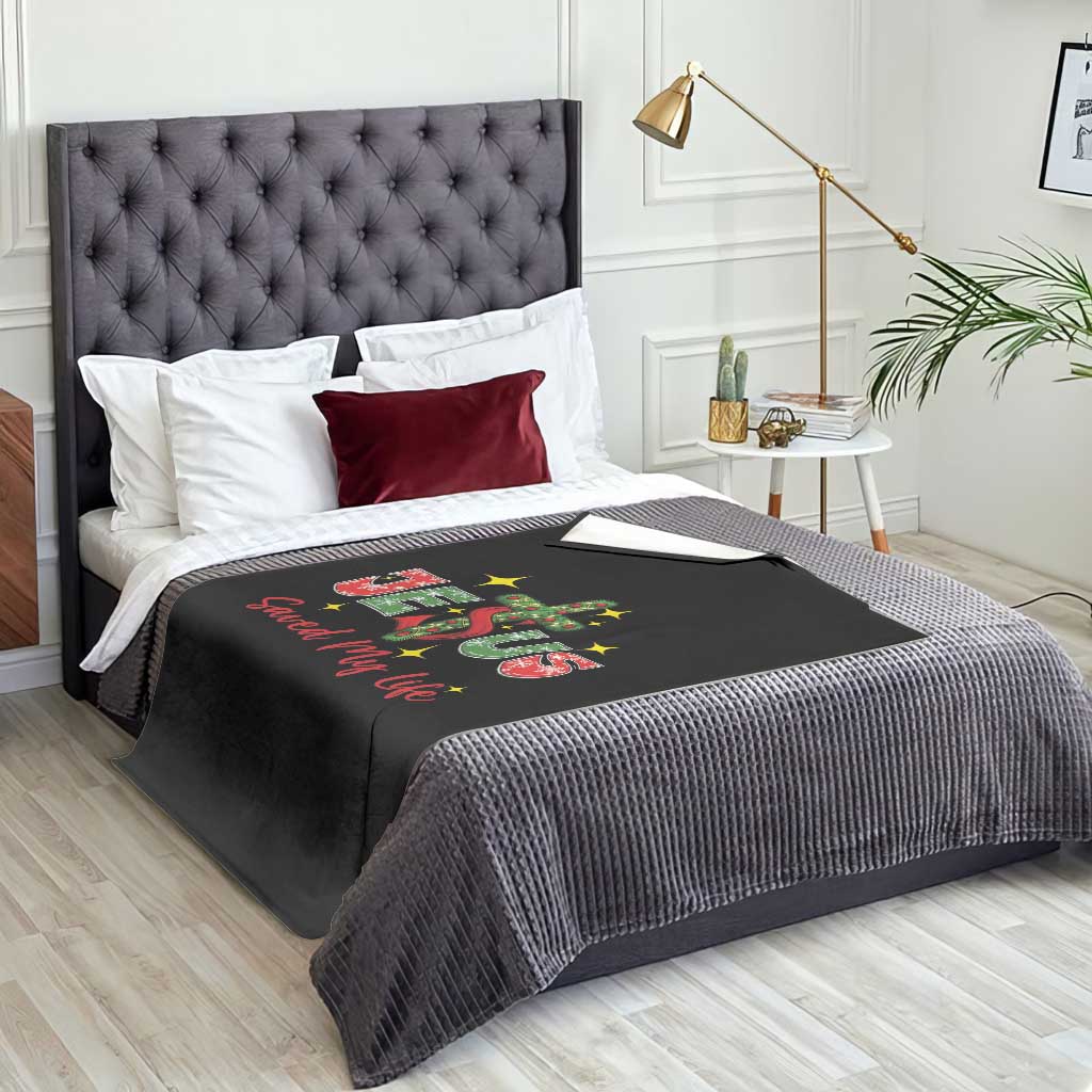 Jesus Christian Christmas Throw Blanket Religious Cross Bible Verse TS14 Print Your Wear