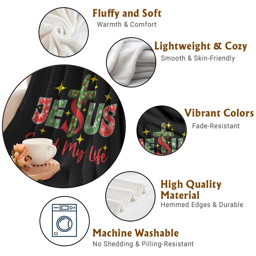 Jesus Christian Christmas Throw Blanket Religious Cross Bible Verse TS14 Print Your Wear