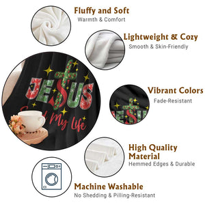 Jesus Christian Christmas Throw Blanket Religious Cross Bible Verse TS14 Print Your Wear