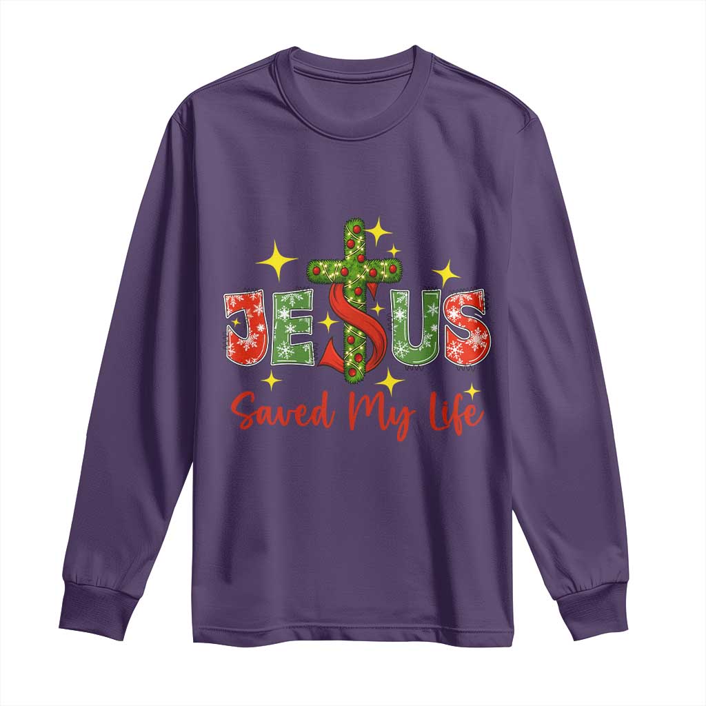 Jesus Christian Christmas Long Sleeve Shirt Religious Cross Bible Verse TS14 Purple Print Your Wear