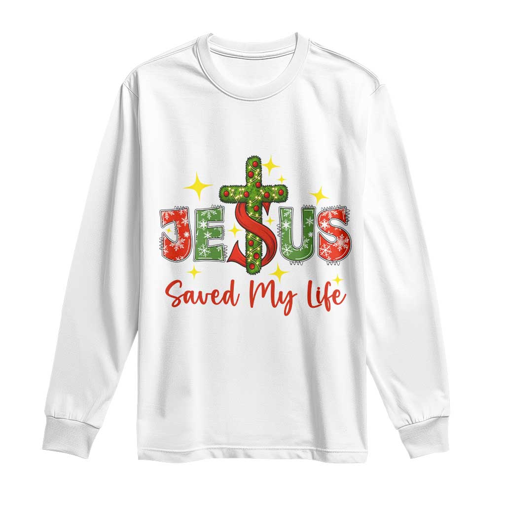 Jesus Christian Christmas Long Sleeve Shirt Religious Cross Bible Verse TS14 White Print Your Wear