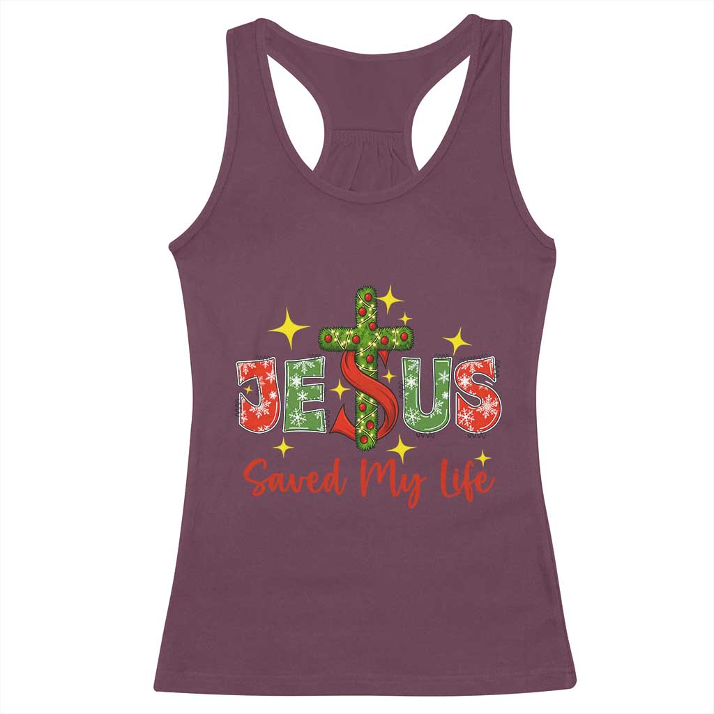 Jesus Christian Christmas Racerback Tank Top Religious Cross Bible Verse TS14 Maroon Print Your Wear