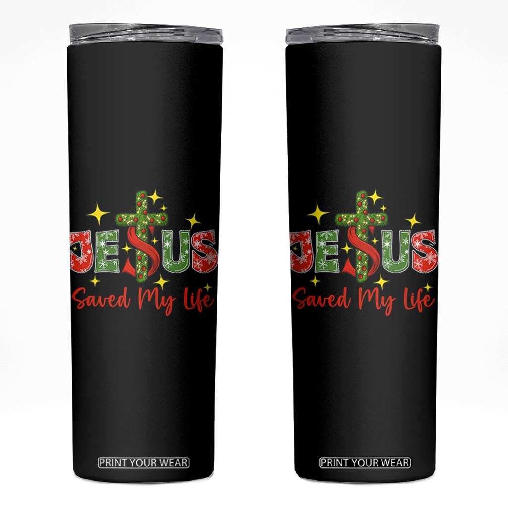 Jesus Christian Christmas Skinny Tumbler Religious Cross Bible Verse TS14 Black Print Your Wear