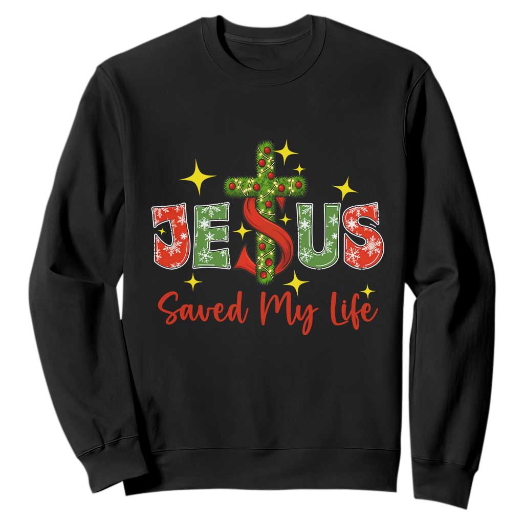 Jesus Christian Christmas Sweatshirt Religious Cross Bible Verse TS14 Black Print Your Wear