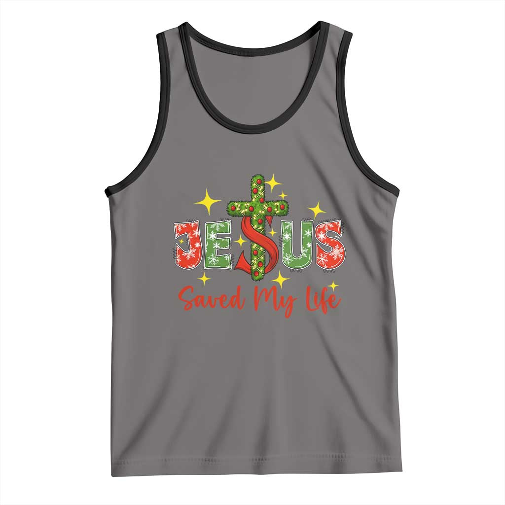 Jesus Christian Christmas Tank Top Religious Cross Bible Verse TS14 Deep Heather Black Print Your Wear