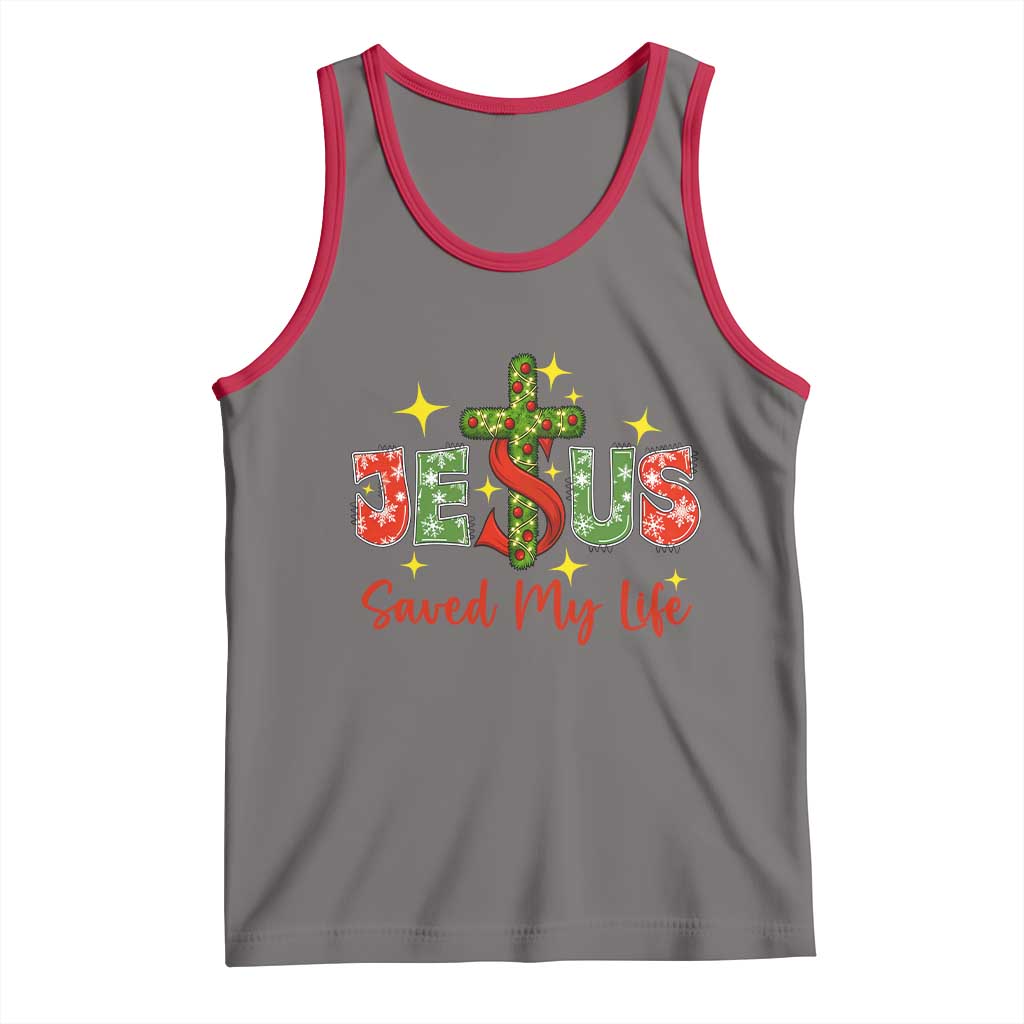 Jesus Christian Christmas Tank Top Religious Cross Bible Verse TS14 Deep Heather Red Print Your Wear
