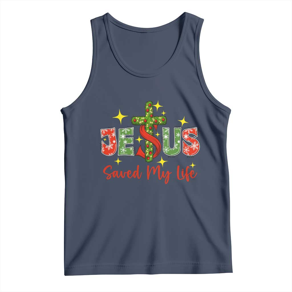 Jesus Christian Christmas Tank Top Religious Cross Bible Verse TS14 Navy Print Your Wear