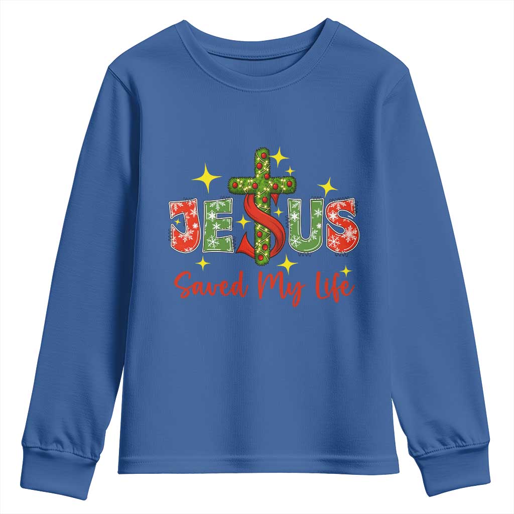 Jesus Christian Christmas Youth Sweatshirt Religious Cross Bible Verse TS14 Royal Blue Print Your Wear