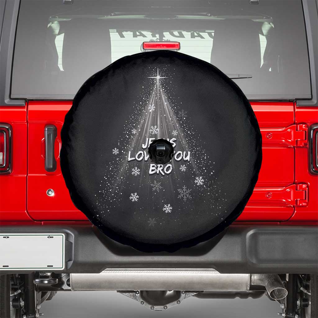Christian Christmas Spare Tire Cover Jesus Loves You Bro TS14 Black Print Your Wear
