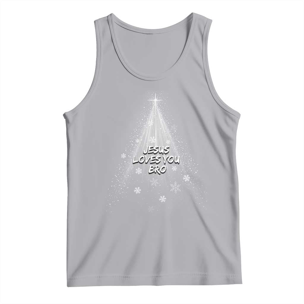Christian Christmas Tank Top Jesus Loves You Bro TS14 Athletic Heather Print Your Wear