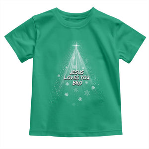 Christian Christmas Toddler T Shirt Jesus Loves You Bro TS14 Irish Green Print Your Wear